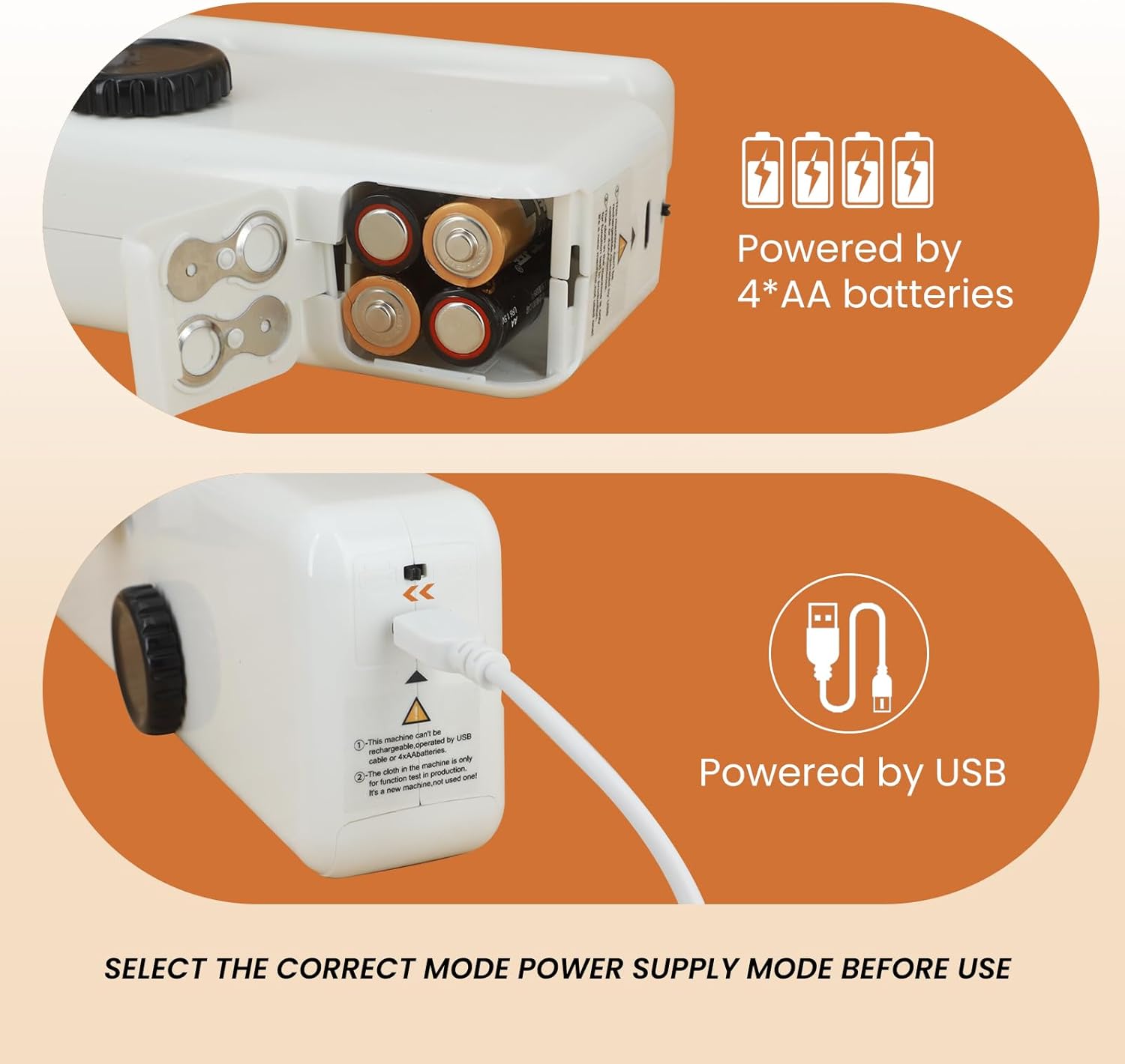 Handheld Sewing Machine for Beginners, Portable Mini Sewing Machine with Two Speed Modes, Easy to Operate and Fast Stitch Suitable for Clothes, Fabrics and Quick Home Repairs - Image 4