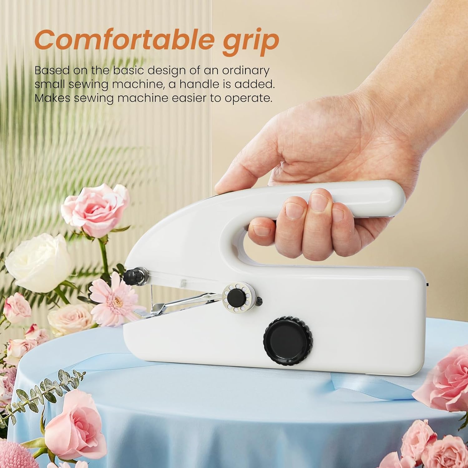 Handheld Sewing Machine for Beginners, Portable Mini Sewing Machine with Two Speed Modes, Easy to Operate and Fast Stitch Suitable for Clothes, Fabrics and Quick Home Repairs - Image 5