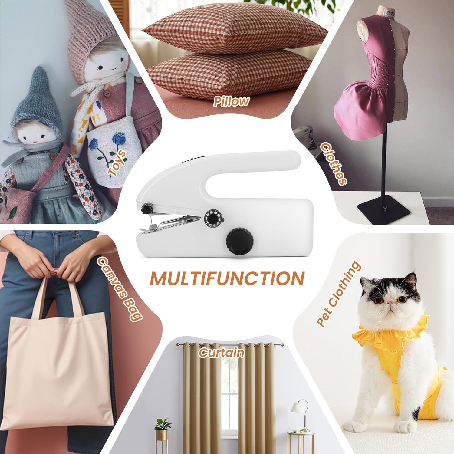 Handheld Sewing Machine for Beginners, Portable Mini Sewing Machine with Two Speed Modes, Easy to Operate and Fast Stitch Suitable for Clothes, Fabrics and Quick Home Repairs - Image 6